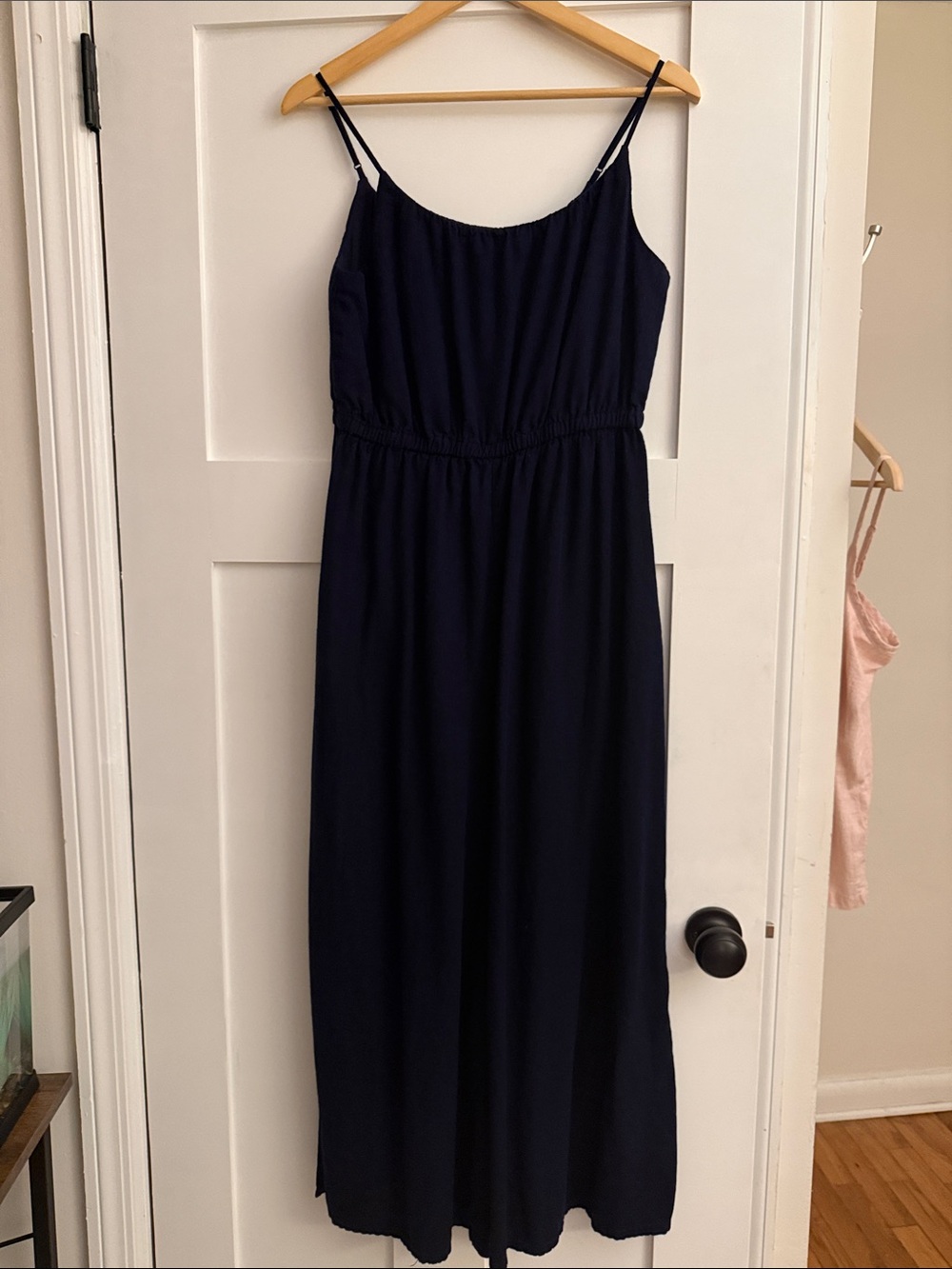 Haute Hippie Navy Linen Blend Jumpsuit Romper M